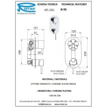 Смеситель для ванны Remer Minimal N95