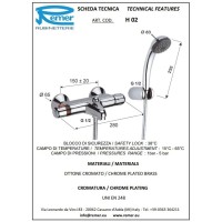 Термостат для ванны Remer Thermo H02