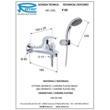 Смеситель для ванны Remer Project P02
