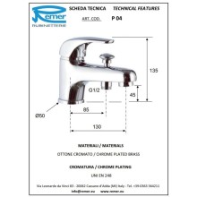 Смеситель на борт ванны Remer Project P04