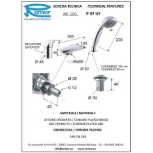 Смеситель на борт ванны Remer Project P07UF