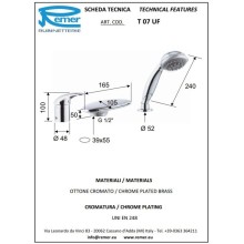 Смеситель на борт ванны Remer Ten T07UF