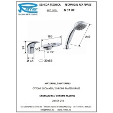 Смеситель на борт ванны Remer Giga G07UF