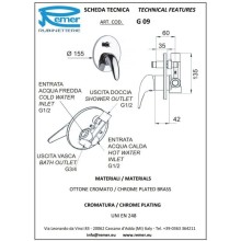 Смеситель для ванны Remer Giga G09