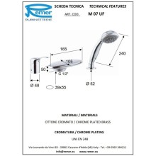 Смеситель на борт ванны Remer Musa M07UF