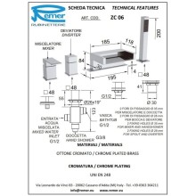 Смеситель на борт ванны Remer Flash ZC06