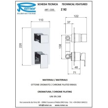 Смеситель для ванны Remer Flash Z92