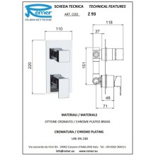 Смеситель для ванны Remer Flash Z93