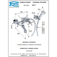 Смеситель для ванны Remer Liberty 02LI