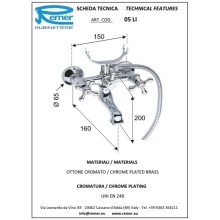 Смеситель для ванны Remer Liberty 05LICE