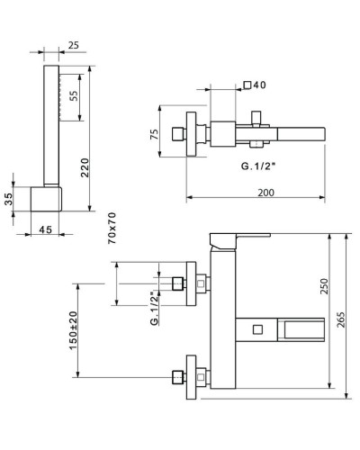 Смеситель для ванны Migliore Kvant 18767 Хром
