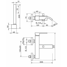 Смеситель для ванны Migliore Kvant 18771 Хром