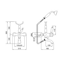 Смеситель для ванны Migliore Oxford 19126 с термостатом Хром