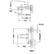 Смеситель для ванны Teka Sineu 831221200 Хром