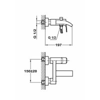 Смеситель для ванны Teka Palma 651011200 Хром