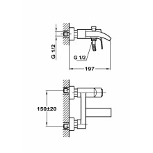 Смеситель для ванны Teka Palma 651011200 Хром