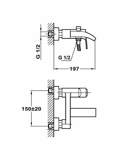 Смеситель для ванны Teka Palma 651011200 Хром