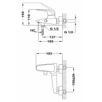 Смеситель для ванны Teka Itaca 671210200 Хром