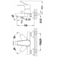 Смеситель для ванны Teka Mallorca 321216200 Хром