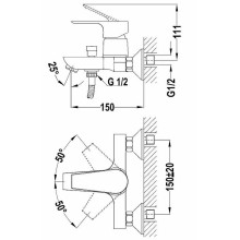Смеситель для ванны Teka Mallorca 321216200 Хром