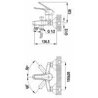 Смеситель для ванны Teka Salina 271216200 Хром
