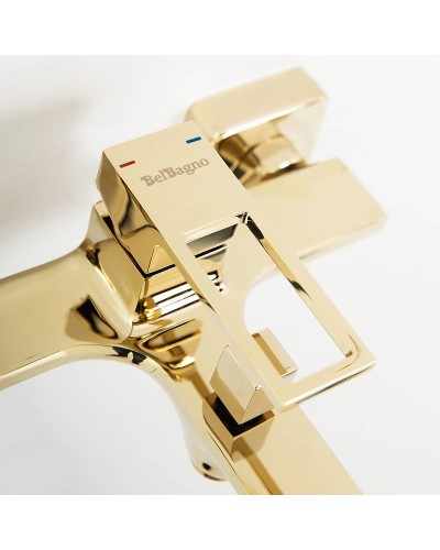 Смеситель для ванны BelBagno Luce LUC-VAS-ORO Золото