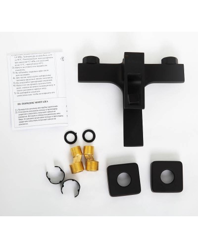 Смеситель для ванны BelBagno Luce LUC-VAS-NERO Черный матовый