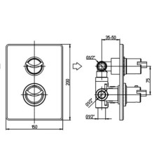Термостат для ванны Paini Morgana 73OP691TH