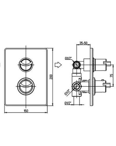Термостат для ванны Paini Morgana 73OP691TH