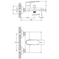 Смеситель для ванны Koller Pool Aqua AQ0100 Хром