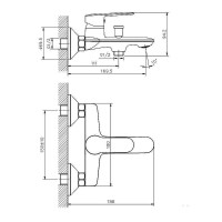 Смеситель для ванны Koller Pool Line LN0100 Хром