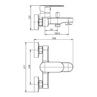 Смеситель для ванны Koller Pool Round Arc RA0100 Хром