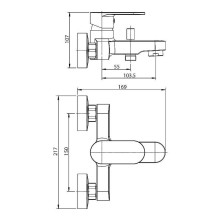 Смеситель для ванны Koller Pool Round Arc RA0100 Хром