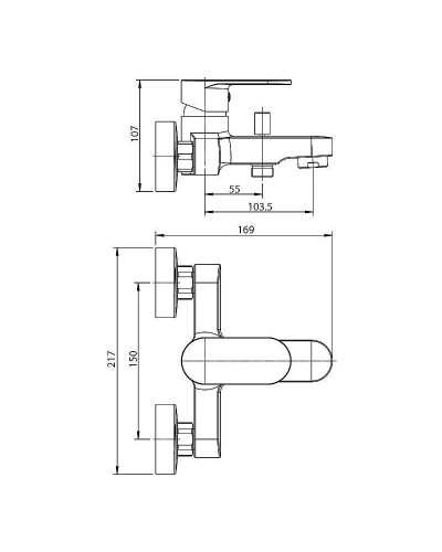 Смеситель для ванны Koller Pool Round Arc RA0100 Хром