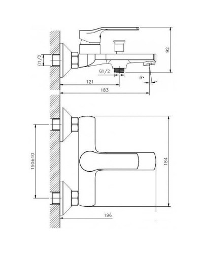 Смеситель для ванны Koller Pool Stream ST0100 Хром