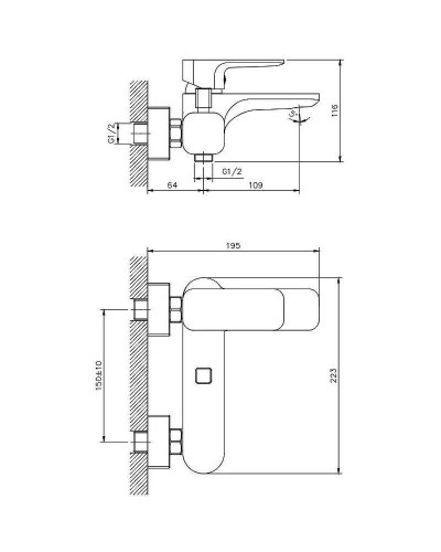 Смеситель для ванны Koller Pool Trend TR0100 Хром