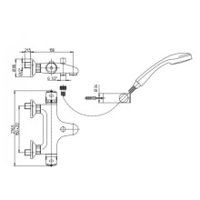 Термостат для ванны Paini Cooper 80CR105TH