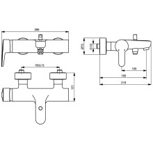 Смеситель для ванны Ideal Standard Connect Blue B9921AA Хром