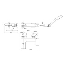 Смеситель для ванны Paini Ghibli 44CR105