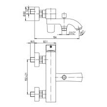 Смеситель для ванны Paini Lady 89PA111