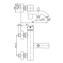 Смеситель для ванны Paini Lady 89YO111