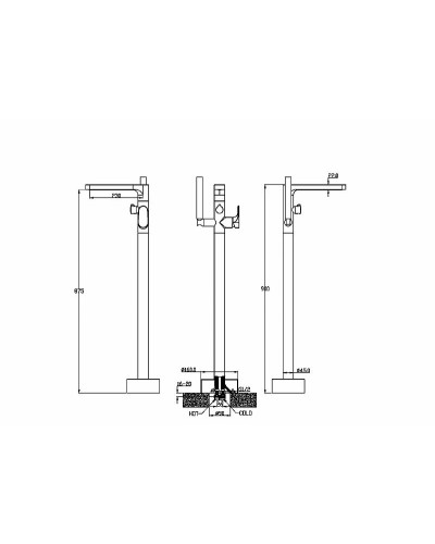 Смеситель для ванны Boheme Spectre 459-MW Белый матовый