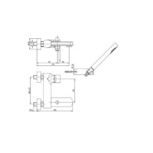 Смеситель для ванны Paini Ovo 86PW105