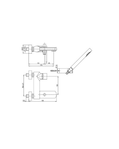Смеситель для ванны Paini Ovo 86PW105