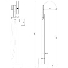 Смеситель для ванны Abber Wasserfall AF8615 Хром