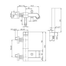 Смеситель для ванны Paini Q 19CR100