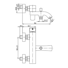 Смеситель для ванны Paini Lady 89PW111