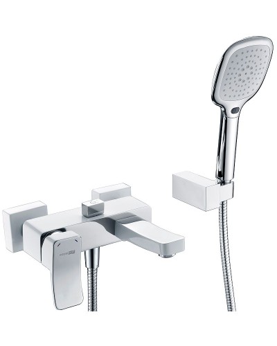 Смеситель для ванны WasserKRAFT Aller 1061W Белый Хром