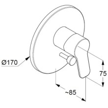 Смеситель для ванны Kludi Pure&Easy 376500565