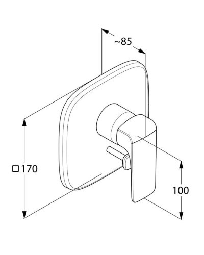 Смеситель для ванны Kludi Ameo 416500575